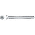 Strong-Point Self-Drilling Screw, #8-18 x 3 in, Zinc Plated Steel Trim Head Square Drive T3QZ